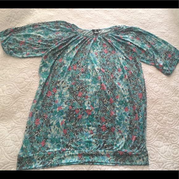 Raglan Sleeve Elastic Neck Boho Top - Picture 3 of 8